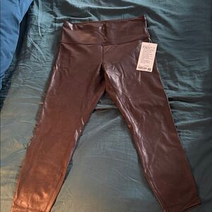 lululemon athletica Wunder Train Brown matte foil Leggings